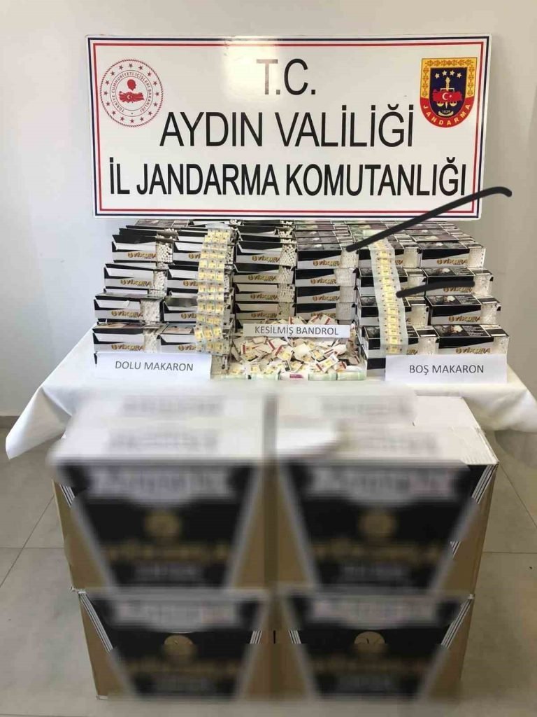 Aydın’da 40 bin makaron ele geçirildi