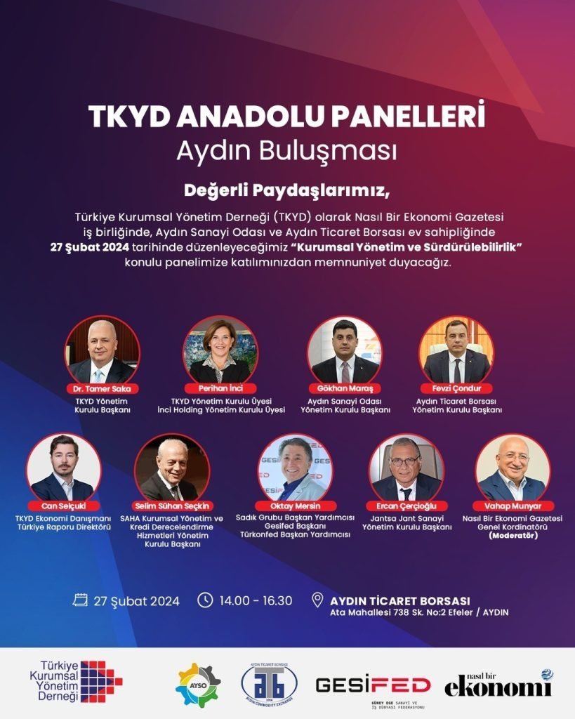 Aydın’da iş dünyası kurumsal yönetimi TKYD’den dinleyecek