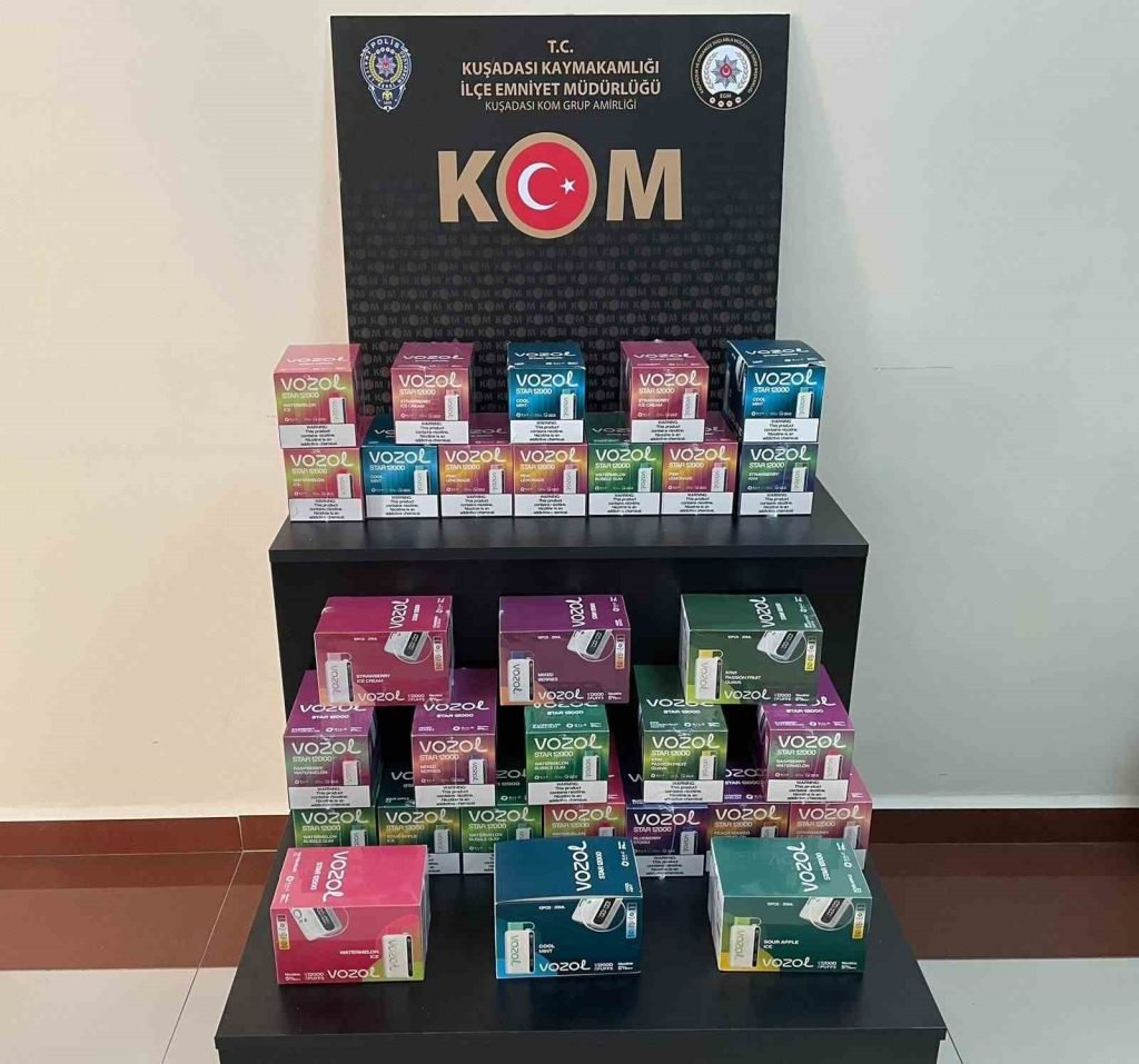 Kuşadası’nda elektronik sigara operasyonu