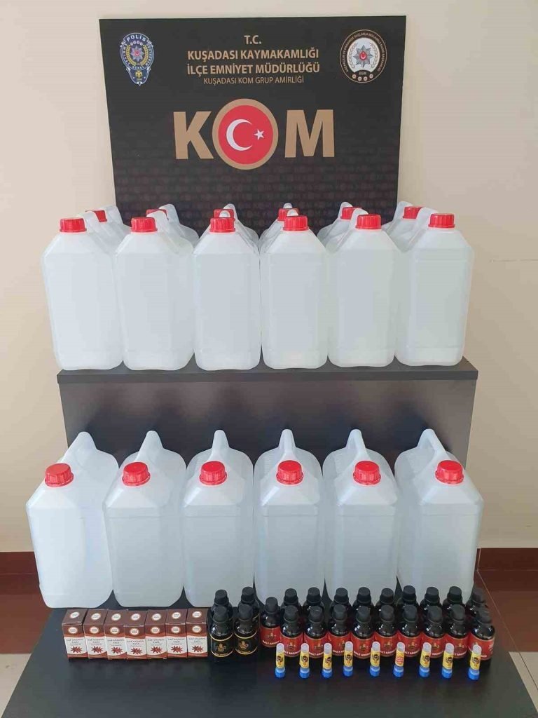 Kuşadası’nda kaçak alkol operasyonu: 1 gözaltı